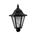 Luminaria de pared para exteriores TYPE NO 3229 semicircular E27 IP23, negro mate regulable