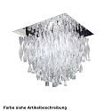 Luminaria de techo PL AURA GR E27 IP20, cromo, blanco regulable