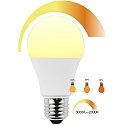 HWH Filamento luminoso en forma est�ndar A60 CCT Switch, regulable E27 10W 806lm 3000-2000K 200� CRI > 80 regulable