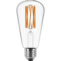 HWH Bombillas Edison en forma de pera ST64 FILAMENT A-CLASS conmutable ST64 claro E27 3,8W 806lm 3000K 300� CRI >80  claro