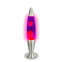 L�mpara LED de lava IP20, p�rpura, rosado, plata 