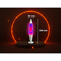 L�mpara LED de lava IP20, p�rpura, rosado, plata 