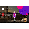 L�mpara LED de lava IP20, p�rpura, rosado, plata 
