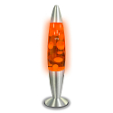HWH L�mpara LED de lava IP20, naranja, plata, blanco 