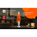 HWH L�mpara LED de lava IP20, naranja, plata, blanco 