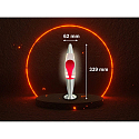 HWH L�mpara LED de lava IP20, claro, rojo, plata 