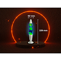 HWH L�mpara LED de lava IP20, azul, amarillo, plata 