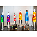 HWH L�mpara LED de lava IP20, azul, amarillo, plata 