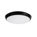 Luminaria de pared para exteriores MAKIRA � 25CM redondo, CCT Switch, resistente a los impactos, arqueado IP65, negro regulable