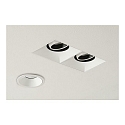 Brumberg Luz downlight COUPLED cuadrado IP20, blanco regulable