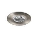 recessed luminaire OBIRA round, rigid, dimmable IP65, brushed nickel dimmable 6,9W 550lm 3000K 38° CRI >80