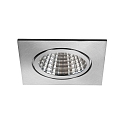 Brumberg Recessed outdoor LED downlight set BB15 with round converter, IP54, V4A, 230V, 6W 3000K 640lm 38�, dimmable, stainless steel