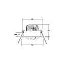 Brumberg recessed spotlight TIRREL-R LED DIM CONNECTION-BOX round, swivelling, DALI controllable IP20, titanium dimmable