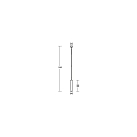 Luminaria colgante TOMEK 270MM de 1 llama, cil�ndrico, r�gido GU10 IP20, negro mate regulable