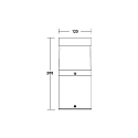 Brumberg socket luminaire ZAGAMI IP54 cylindrical, switchable LED IP54, graphite grey 