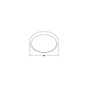 Brumberg Aro MAKIRA � 25CM redondo, blanco