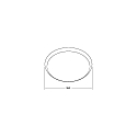 Brumberg Aro MAKIRA � 35CM redondo, blanco