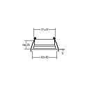 Brumberg Marco empotrable COUPLED, blanco