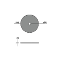 Brumberg acoustical element SILENTIUM (SMOOTH) 59.5CM round, symmetrical, black