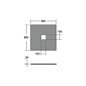 Brumberg acoustical element SILENTIUM (STRUCTURE) 89.5CM square, symmetrical, grey