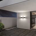 CMD Creative Metalldesign Luminaria de pared para exteriores 12CM Arriba-Abajo, angular IP54, antracita 
