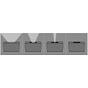 CMD Creative Metalldesign Luminaria de pared para exteriores DOUBLE ANGLE ADJUST Arriba-Abajo, ajustable IP65, antracita