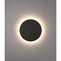 CMD Creative Metalldesign Luminaria de pared para exteriores redondo, CCT Switch, indirecta IP54, antracita