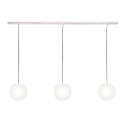 Luminaria colgante ACAI 16 de 3 llamas E27 IP20, mate, blanco opalino regulable