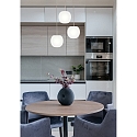 Casablanca Luminaria colgante ACAI 16 de 3 llamas, redondo E27 IP20, mate, blanco opalino regulable