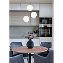Casablanca Luminaria colgante ACAI 16 de 3 llamas, redondo E27 IP20, mate, blanco opalino regulable