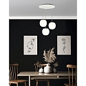 Casablanca Luminaria colgante ACAI 16 de 3 llamas, redondo E27 IP20, mate, blanco opalino regulable