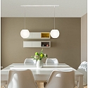 Casablanca pendant luminaire ACAI 21 2 flames E27 IP20, mat, opal white dimmable