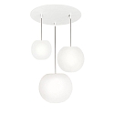 Luminaria colgante ACAI 16|21|26 de 3 llamas, redondo E27 IP20, mate, blanco opalino regulable