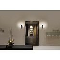 Casablanca Luminaria de pared ASHIYA regulable, indirecta, mate, negro regulable