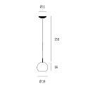 Casablanca pendant luminaire BALL E27 IP20, mat, opal white dimmable