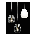 Casablanca Luminaria colgante BAGAN de 1 llama, regulable E27 IP20, aluminio cepillado, �palo, blanco mate regulable
