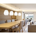 Casablanca Luminaria colgante BAGAN de 1 llama, regulable E27 IP20, aluminio cepillado, �palo, blanco mate regulable