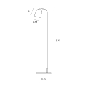 Casablanca Luminaria de pedestal CLAVIO redondo, con interruptor E27 IP20, antracita, recubrimiento con polvo 