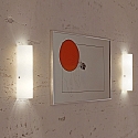 Casablanca Luminaria de pared TUBO Arriba-Abajo, regulable E14 IP20, n�quel mate, �palo, blanco mate regulable