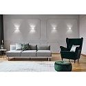 Casablanca Luminaria de pared CUBE de 1 llama, regulable G9 IP20, aluminio cepillado, �palo, blanco mate regulable