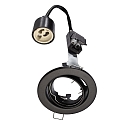 Deko-Light Foco GU10 IP20, mate, se�al negra regulable