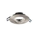 Proyector empotrado SAMSOLA MAX redondo, giratorio IP20, plata cepillado regulable