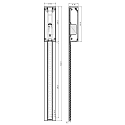 Deko-Light Luminaria de pared PARALA 425 IP20, plata cepillado