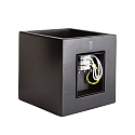 Deko-Light Luminaria de pared CUBE Arriba-Abajo, forma de cubo G9 IP20, negro regulable