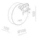 Deko-Light Luminaria para leer CAN TILT ROUND BASE MIX'N MATCH 1/3 redondo, con interruptor, sin pantalla, giro card�nico GU10 IP20