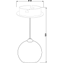  Luminaria colgante CENTAURI I GU10 IP20, cromo, plata, blanco mate regulable