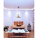 Deko-Light Luminaria colgante CYGNI E27 IP20, dorado mate, gris