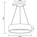 Luminaria colgante SCULPTORIS 40 CCT DIM CCT Switch, forma del anillo IP20, mate, blanco tr�fico regulable