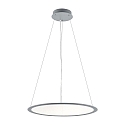 Deko-Light Luminaria colgante redondo IP40, gris, transparente regulable