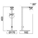 Deko-Light Luminaria de mesa CAN TILT BASE MIX'N MATCH 1/3 con interruptor, sin pantalla, con enchufe GU10 IP20, negro 
